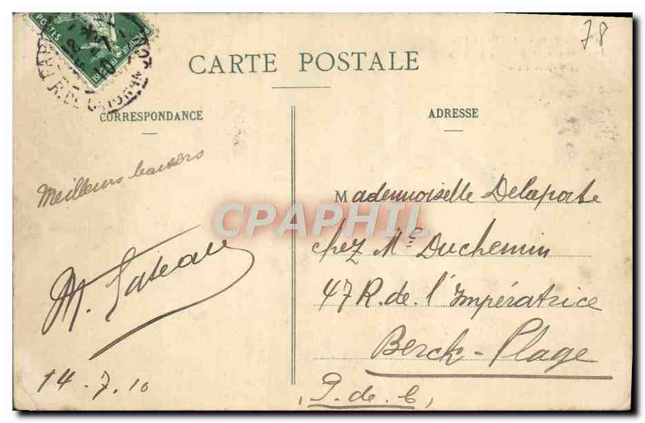 CPA Saint Cloud La Lanterne De Diogene en 1820 d'apres Develly — Rückseite