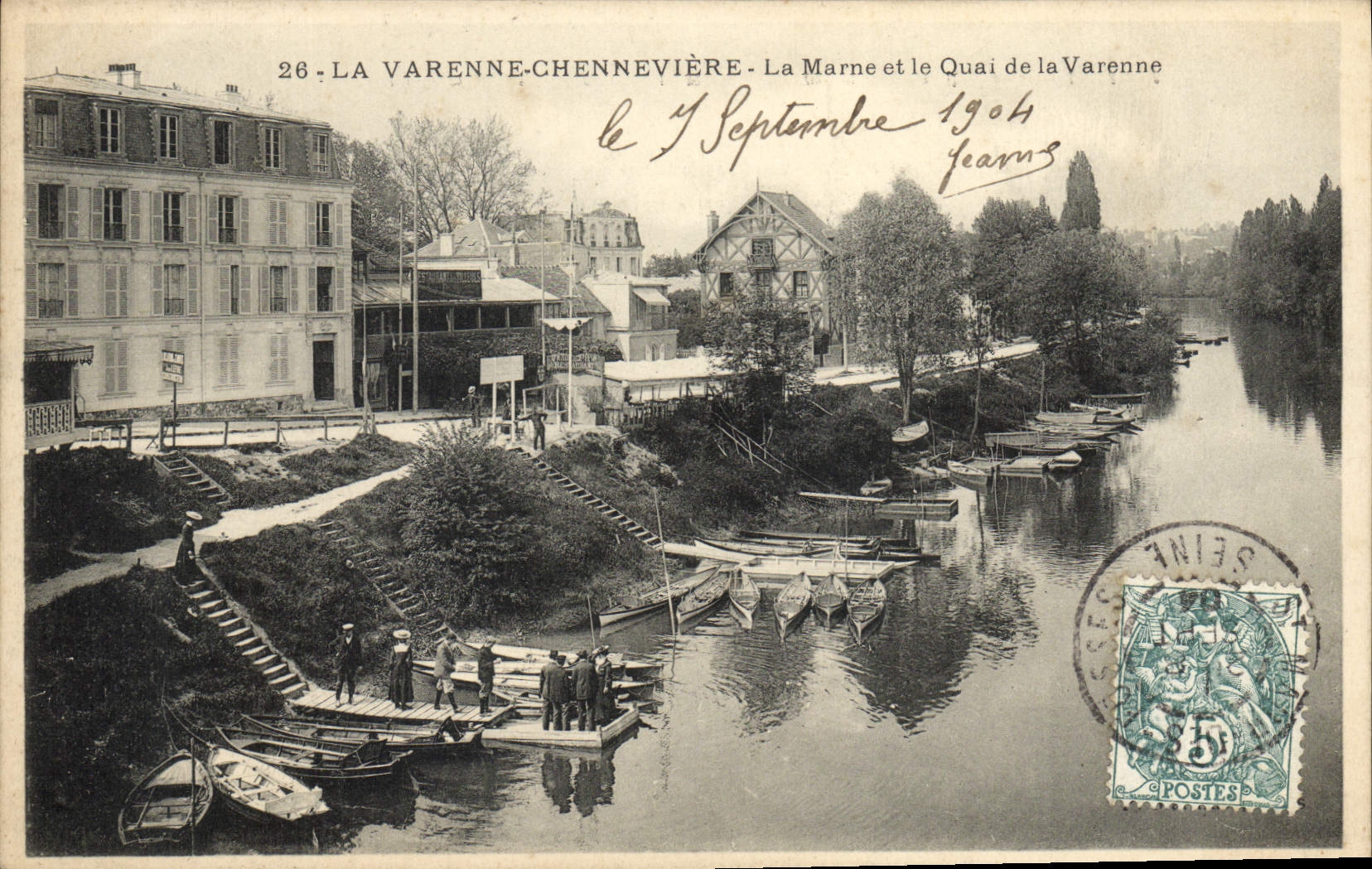 CPA La Varenne Chenneviere La Marne Et le quai de la varenne