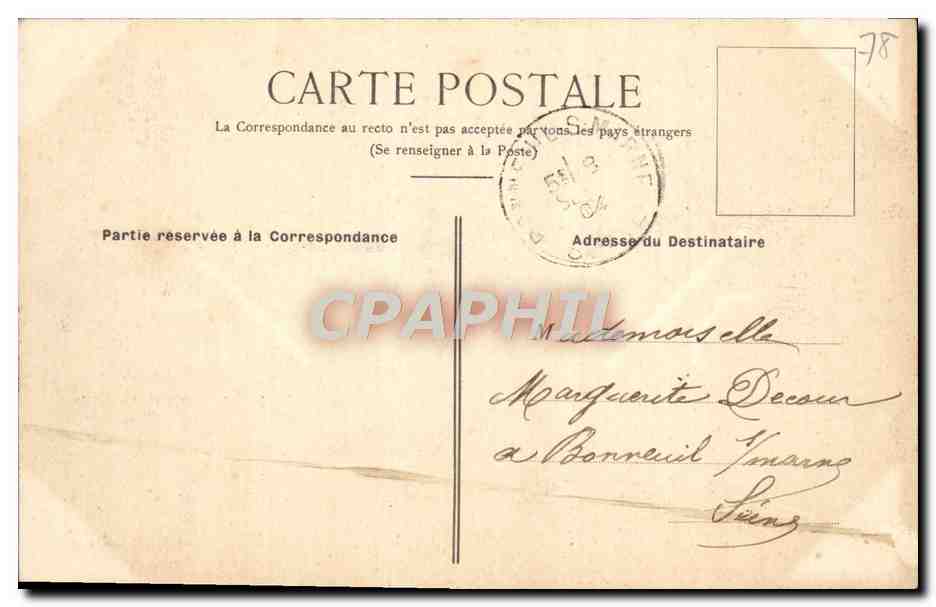 CPA La Varenne Chenneviere La Marne Et le quai de la varenne — Rückseite