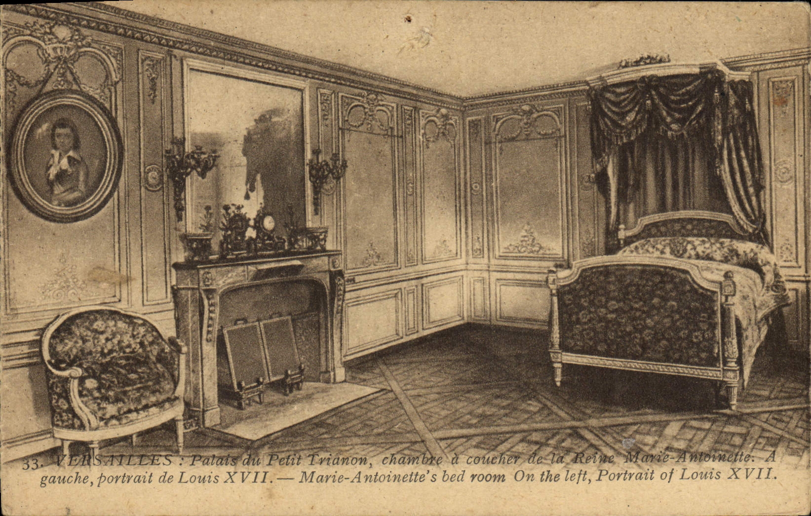 CPA Versailles Chambre a coucher de la reine