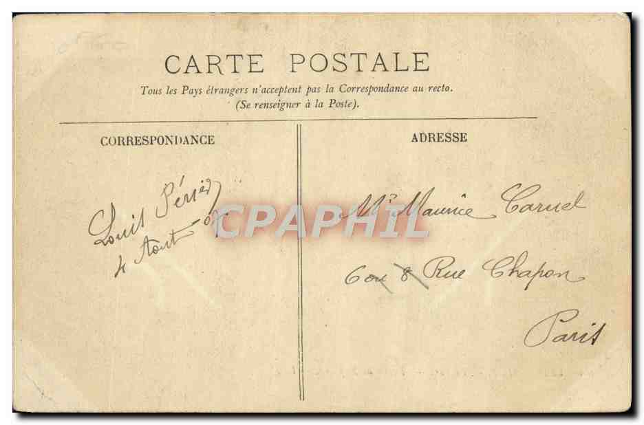 CPA Versailles Le Parc Bassin De Neptune — Verso