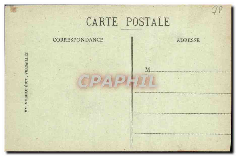 CPA Versailles Vue vers le Chateau La Piece d'Eau des Suisses Peche Pecheur — Verso