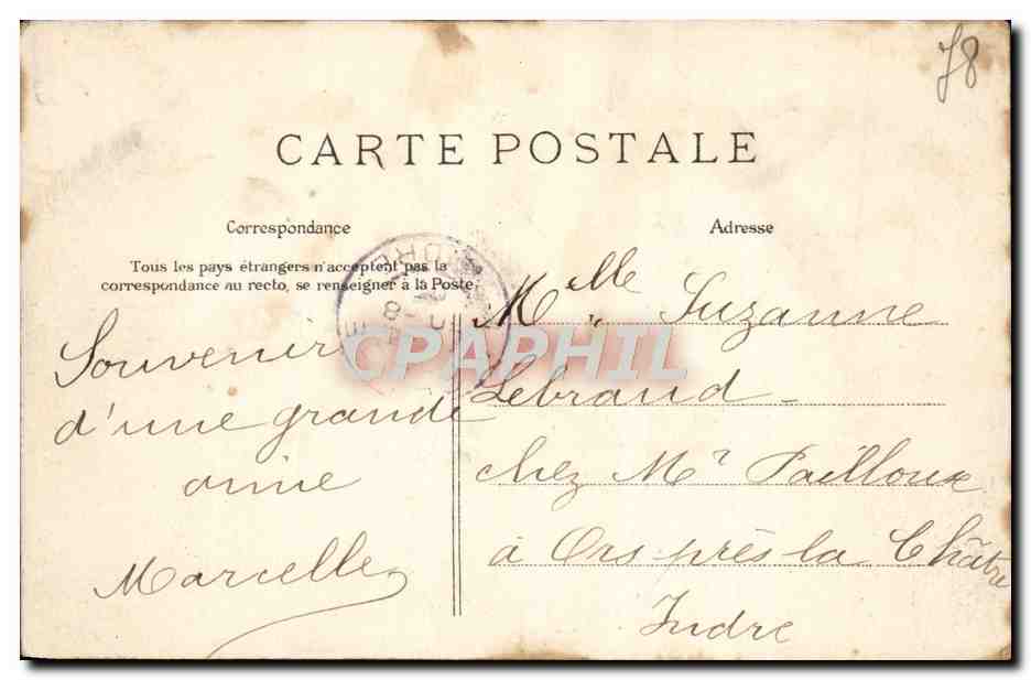 CPA Etang de Saint Cucufa Au pied de la Ferme Peche Pecheur — Rückseite