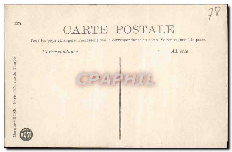 CPA Chateau de la Malmaison Chambre a coucher de l'Imperatrice Josephine  — Rückseite