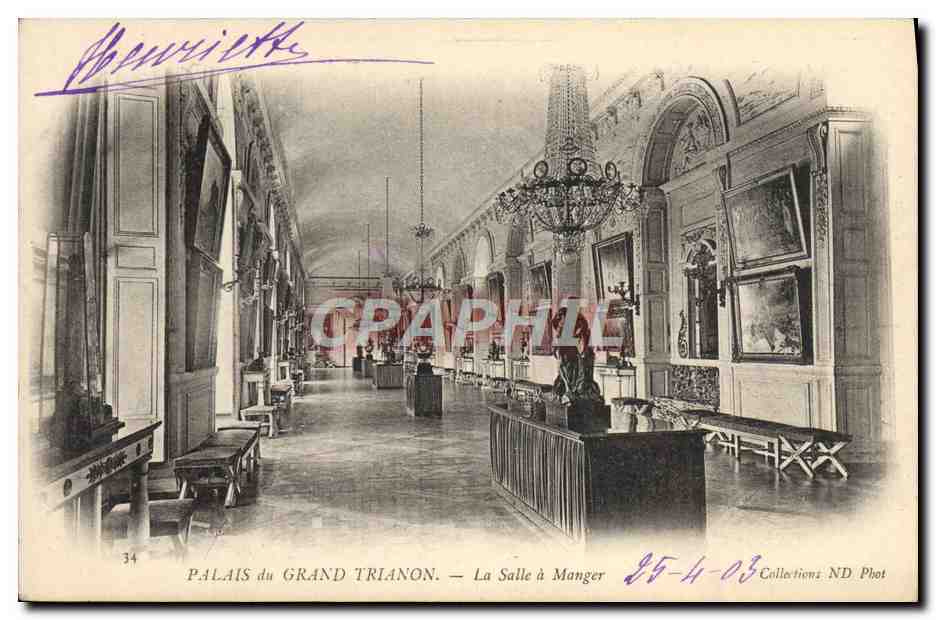 CPA Palais du Grand Trianon La Salle a Manger Versailles
