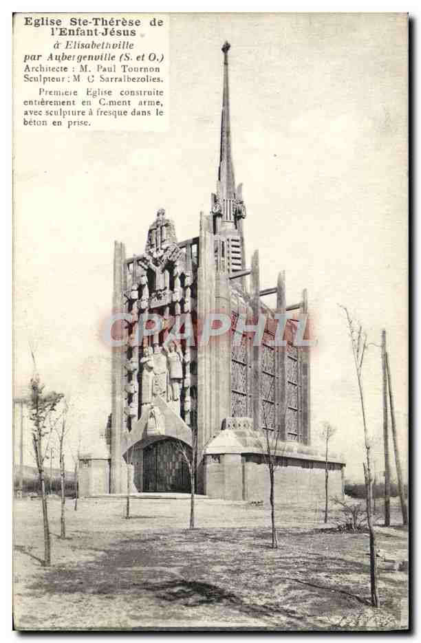 CPA Eglise Ste Therese de l'Enfant Jesus a Elisabethville par Aubengenville 