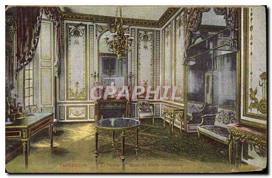 CPA Versailles Le palais Salon de Marie Antoinnette