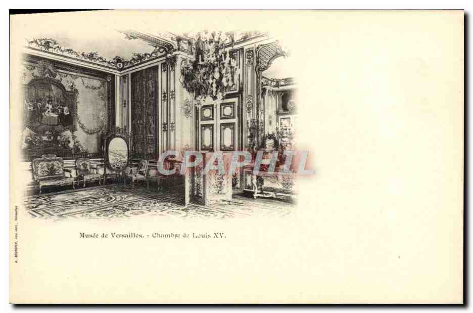 CPA Versailles Musee Chambre a coucher de Louis XV