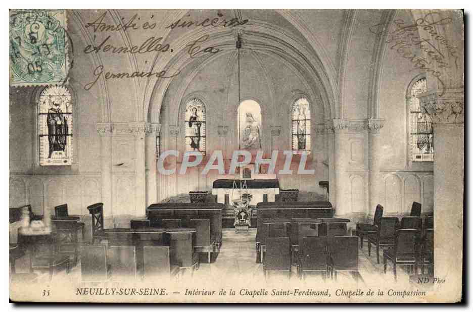 CPA Neuilly Sur Seine Interieur de la Chapelle Saint Ferdinand Chapelle de la Compassion 