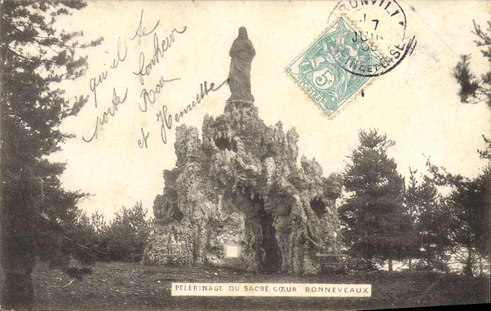 CPA Pelerinage du Sacre Coeur Bonnevaux 