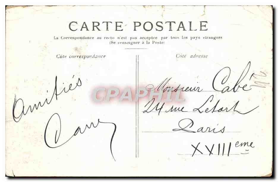 CPA Versailles La Galerie des Glaces — Verso