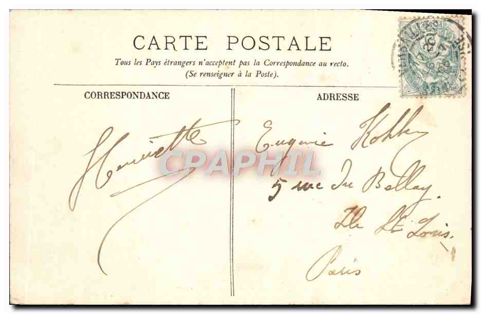 CPA Versailles Voiture de Sacre de Charles X — Verso