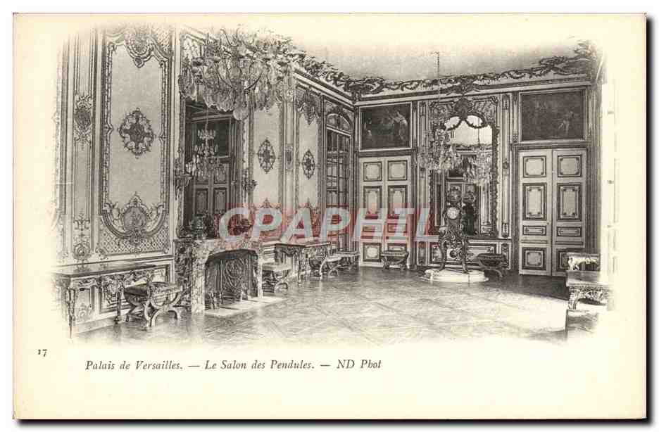 CPA Versailles Le Salon des Pendules