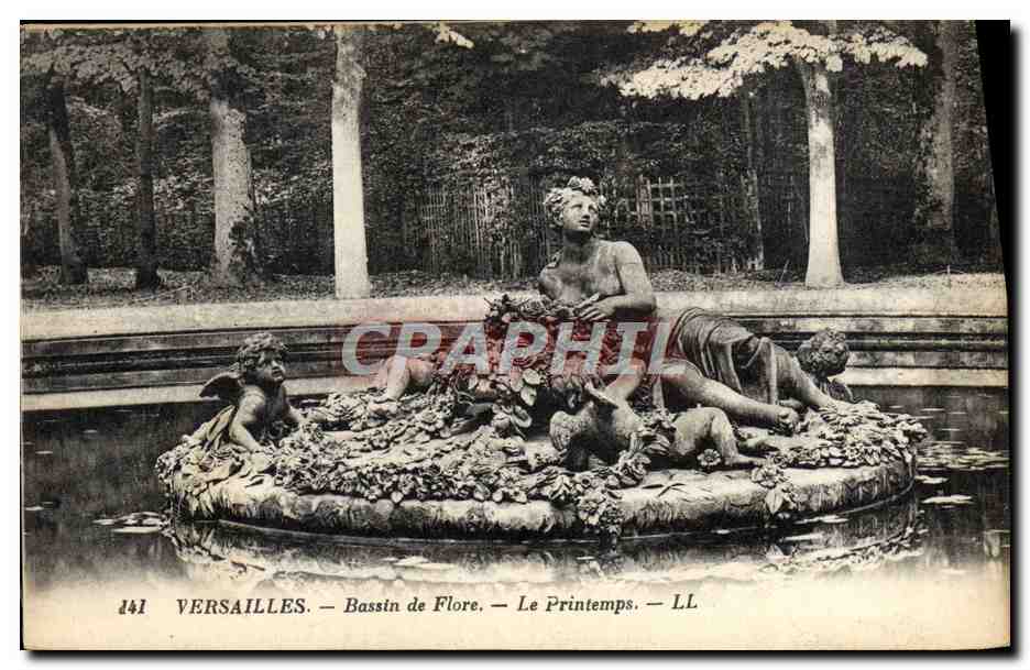 CPA Versailles Bassin de Flore Le printemps