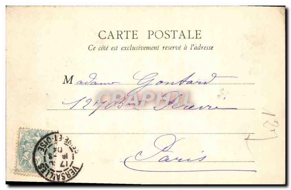 CPA Versailles La Char de la France Triomphante — Rückseite