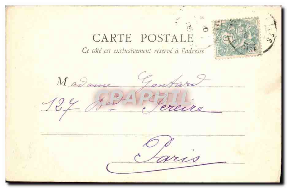 CPA Versailles Combats d'Animaux Lion — Verso