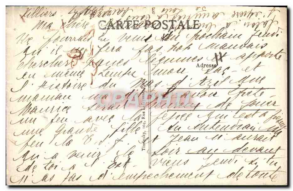 CPA Plessis Trevise Rosier Abel Carrere 9 Avenue Marbaux — Back
