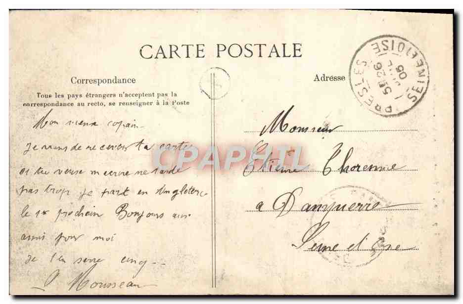 CPA Nointel Pres Presles Le Chateau — Rückseite