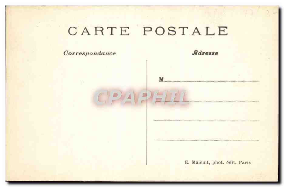 SÈVRES — Vue générale de la Grande Rue et des Jardins de la Manufacture — E.M. — Rückseite