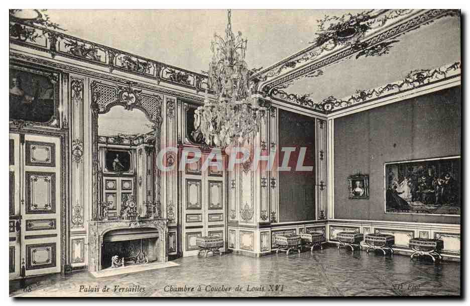 CPA Versailles Chambre a Coucher de Louis XVI