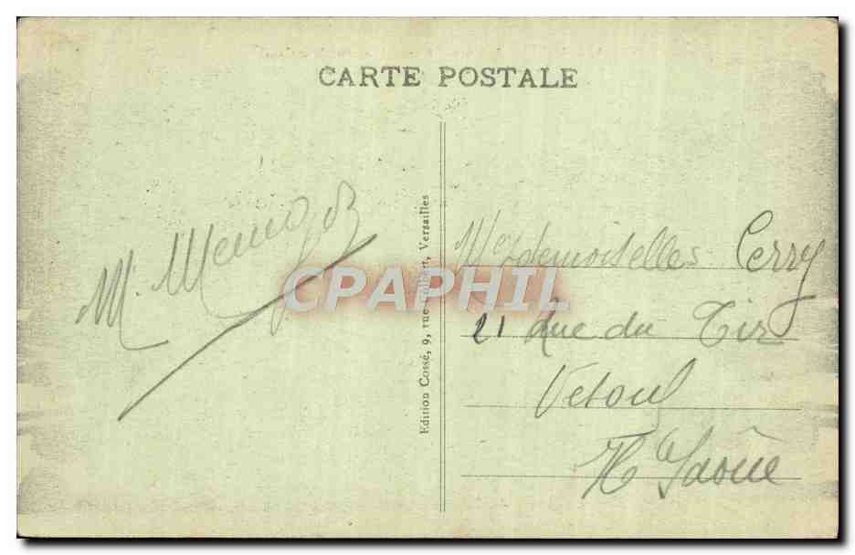 CPA Versailles Basain de Latone Allee Royale et Canal — Rückseite
