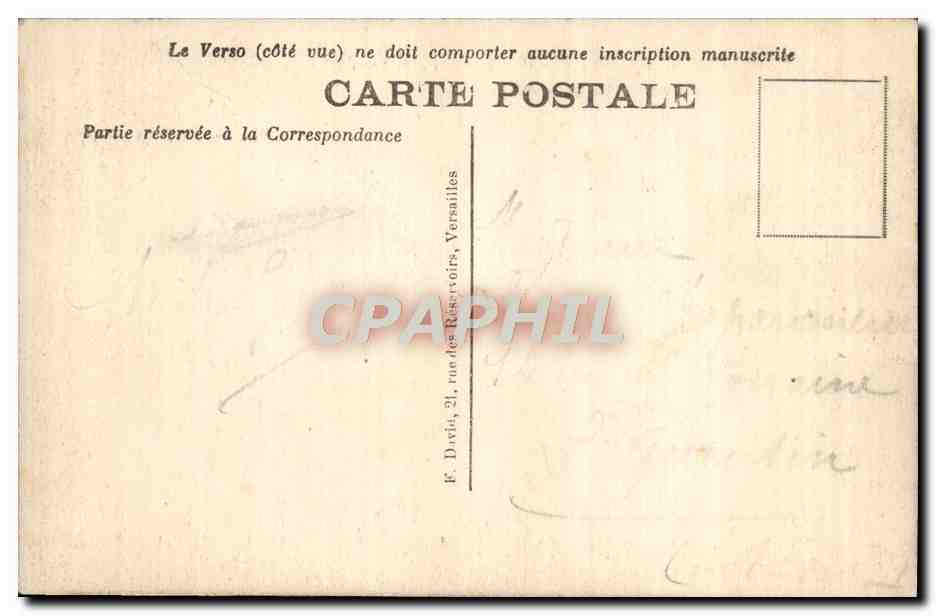 CPA Versailles Grandes Eaux Bassin de Latone — Verso