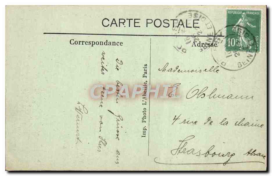 Bords de Seine — Poissy — Canotage — Imp. Photo L'Abeille, Paris, n°15 — Back