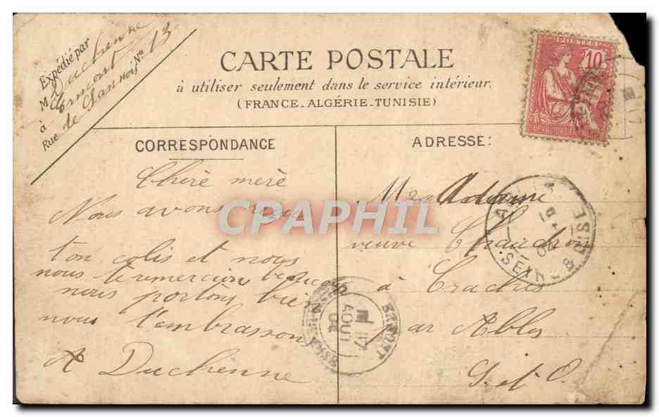 Forêt de St-Leu (S.-&-O.) — Chemin de l'Aurielle — Éditeur non identifié, n° de série non visible — Rückseite