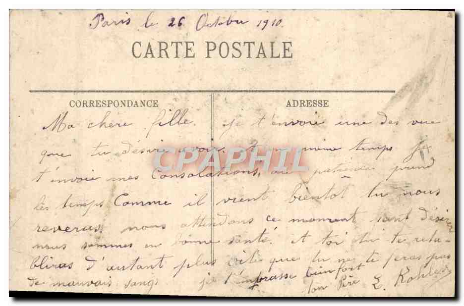 CPA Versailles Le Petit Trianon Le Hameau de Marie Antoinette La maison du Seigneur — Verso