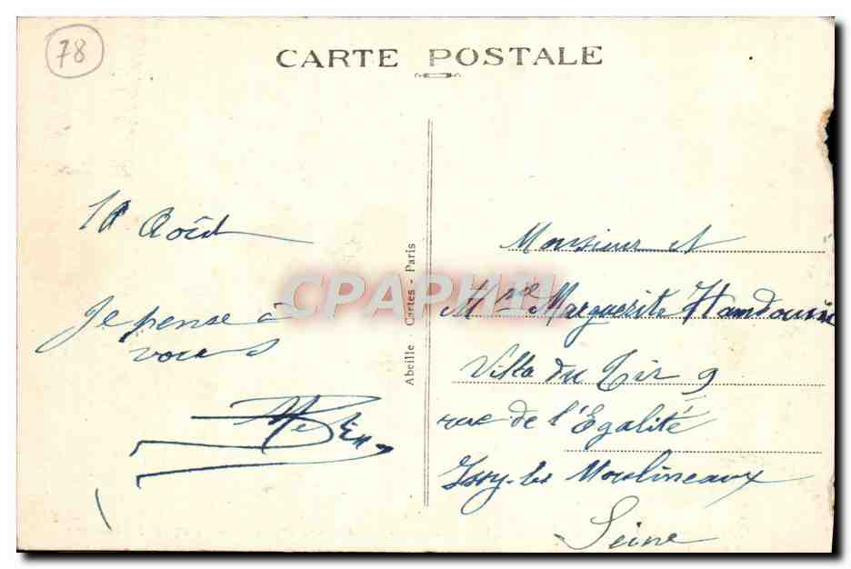 Le Vesinet — L'Asile National - Pavillon du Réfectoire et de l'Ouvroir — A.C. 83 — Verso