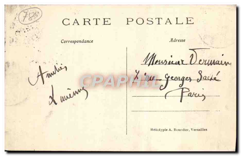 CPA Versailles Bassin de Neptune — Verso