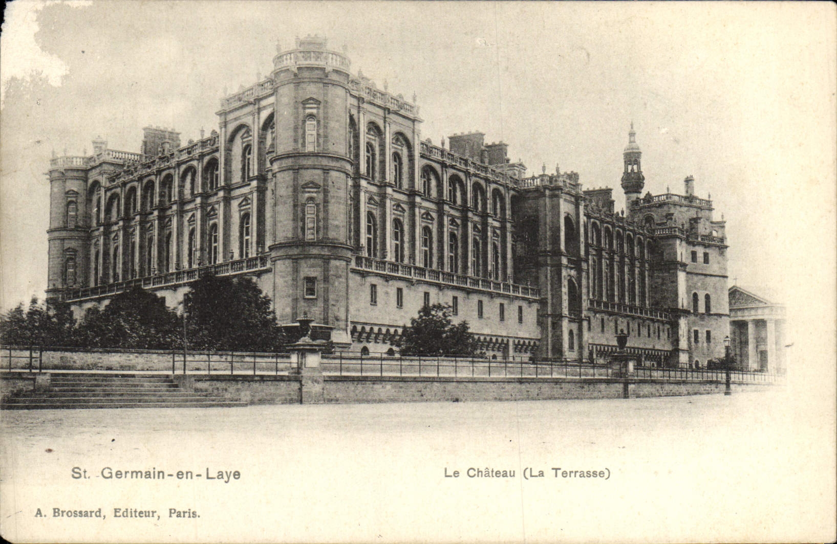 Antike Ansichtskarte St Germain en Laye Schloss Terrasse