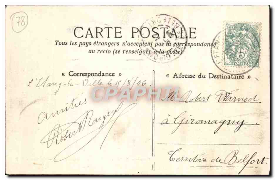 CPA St Germain en Laye Le Pont du Chemin de Fer Vu de la Terrasse — Verso