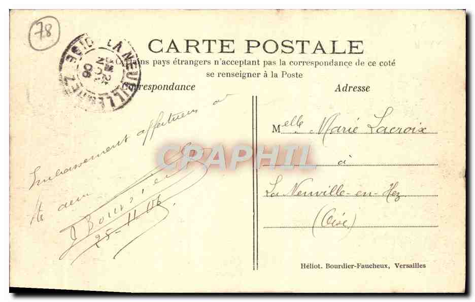 CPA Versailles Bassin du Dragon  — Rückseite