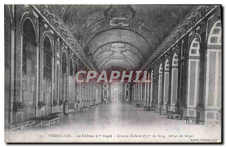 CPA Versailles Le Chateau Grande galerie 