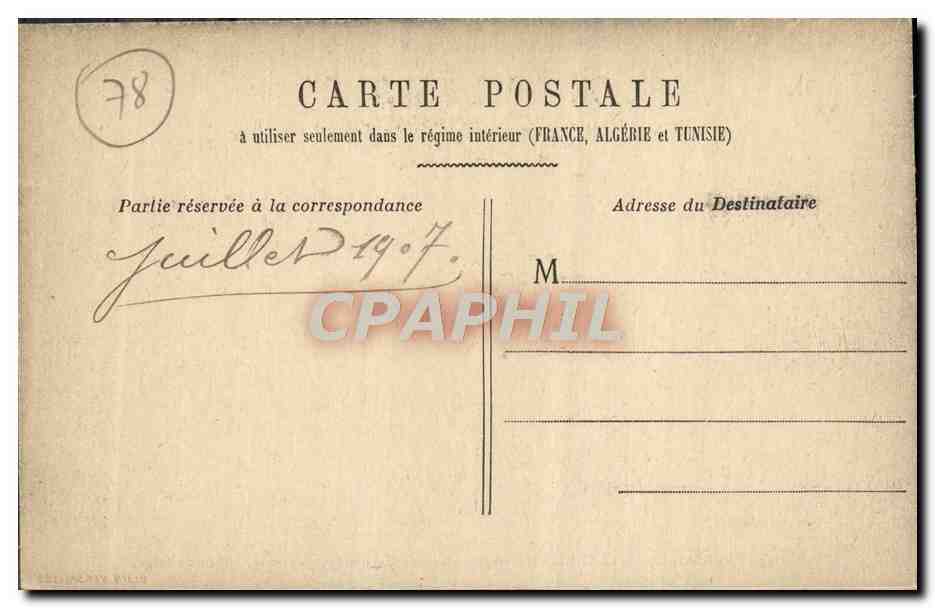 CPA Versailles Le Chateau Grande galerie  — Verso