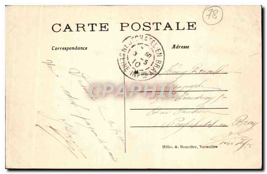 CPA Versailles Panorama — Verso
