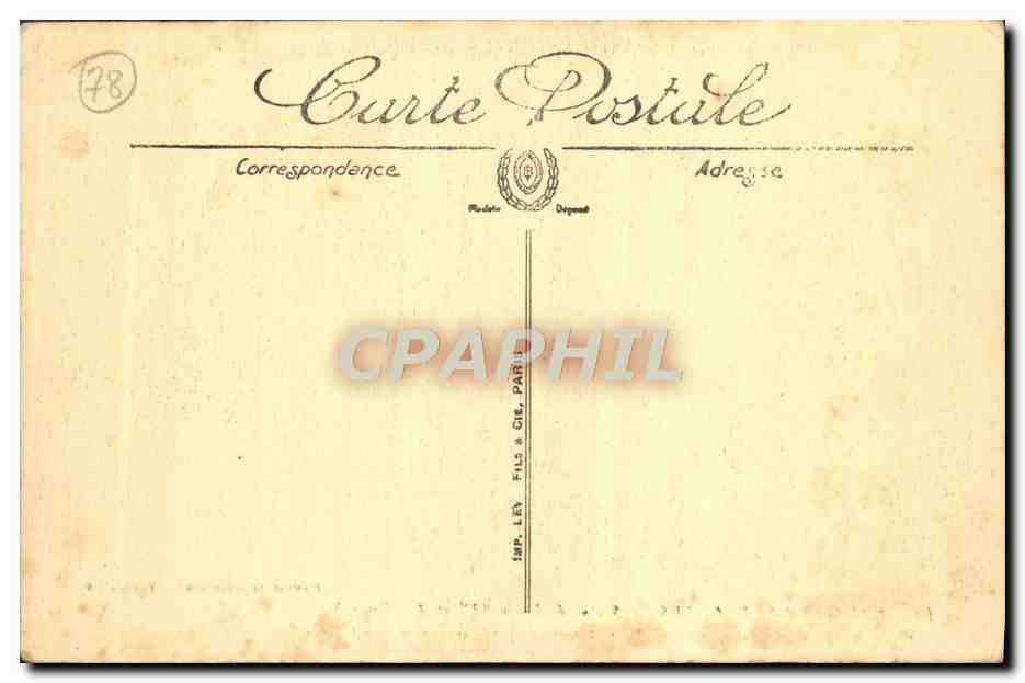 CPA Versailles Statue de Louis XIV et Aile Louis XV — Verso