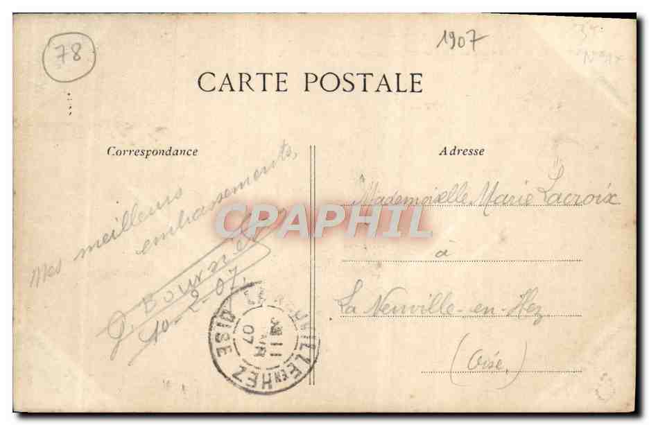 Parc de Versailles — Le Bassin et la Cascade de l'Allée des Marmousets — C. L. C. — Verso