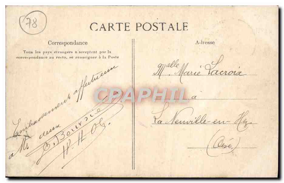 CPA Versailles Le Grand Trianon La Corne — Verso