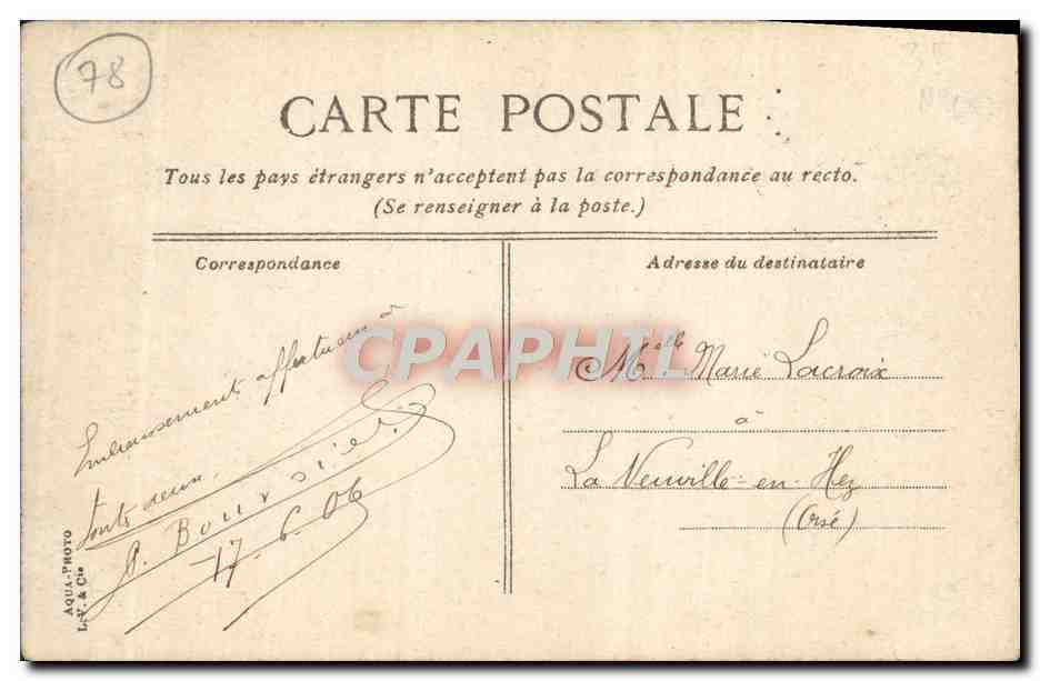 CPA Versailles Parc du petit Trianon Le presbytere — Verso