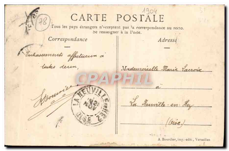 CPA Versailles Bassin de Latone — Verso