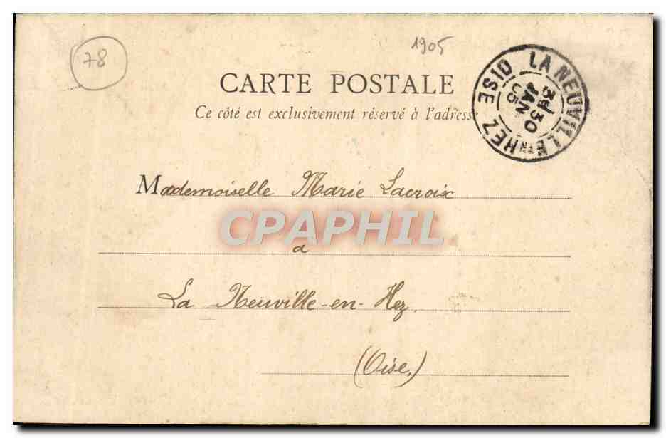 CPA Versailles Bassin des Rocailles ou Salle de Bal — Verso
