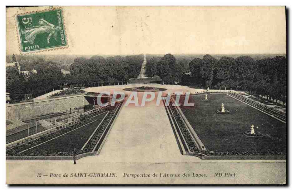 Parc de Saint-Germain — Perspective de l'Avenue des Loges — ND Phot.