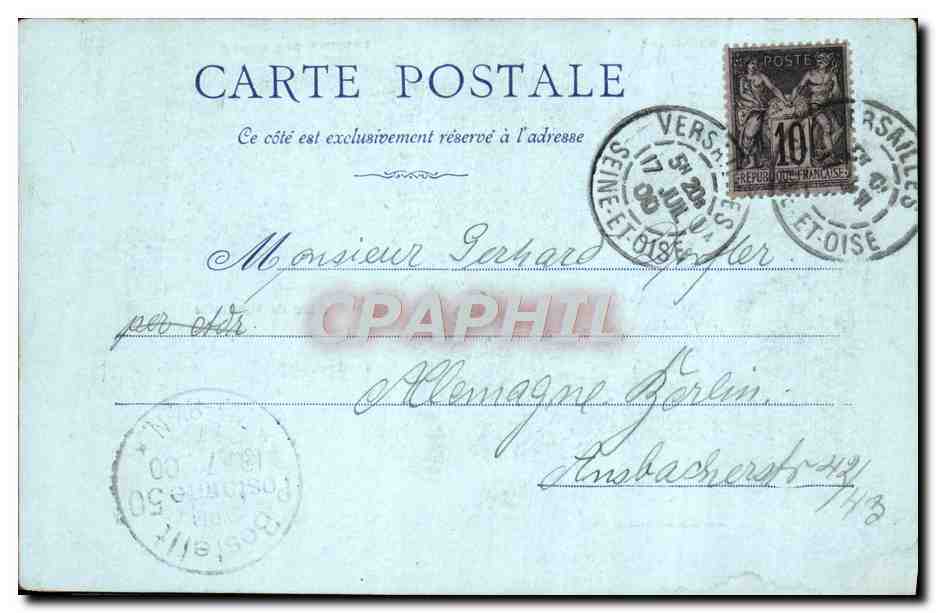 CPA Versailles Les Rocailles Bosquet Des Domes La colonnade — Verso