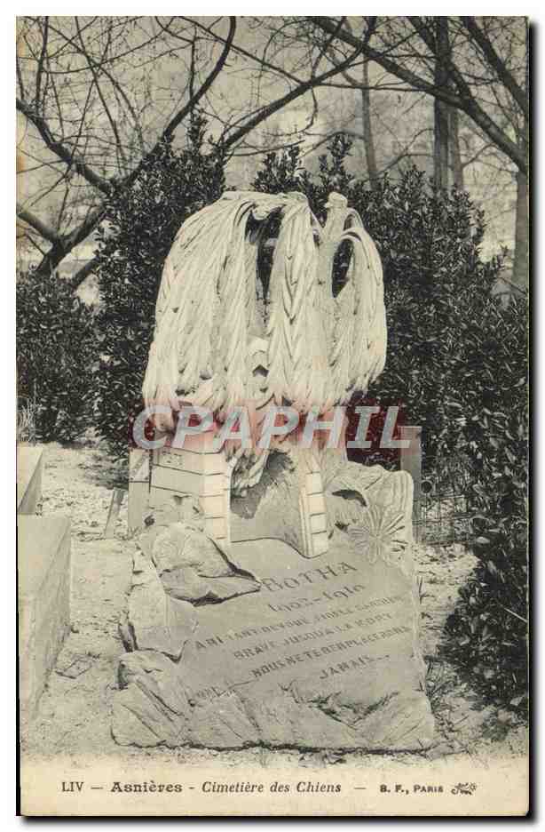 Asnières - Cimetière des Chiens — Tombe de Botha — B. F., Paris