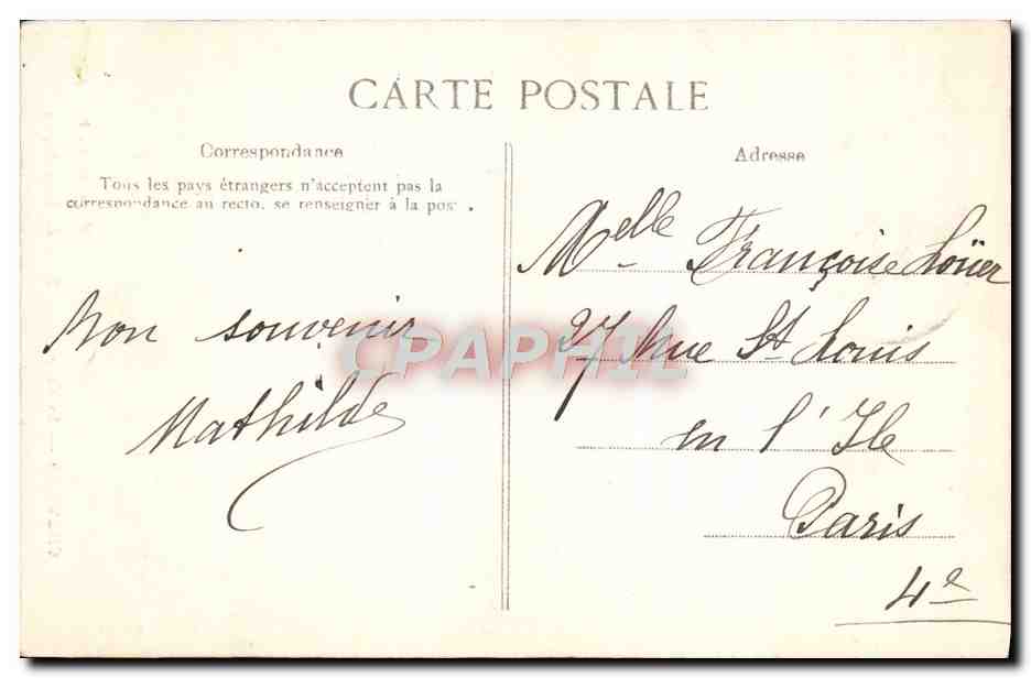 CPA Chevilly La Chapelle des Peres du Saint Esprit — Rückseite