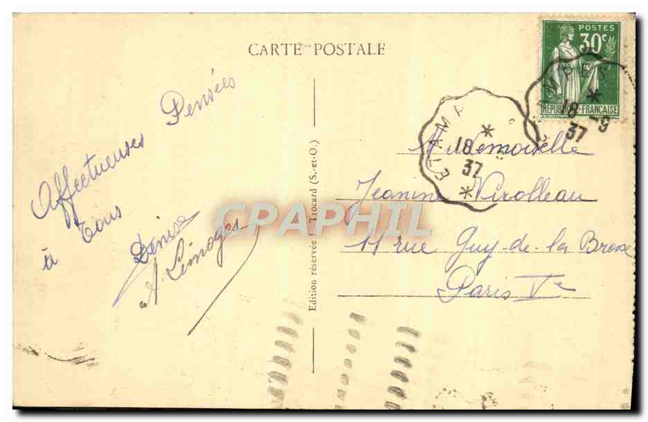 CPA Sainte Genevieve des Bois Le Chateau — Rückseite