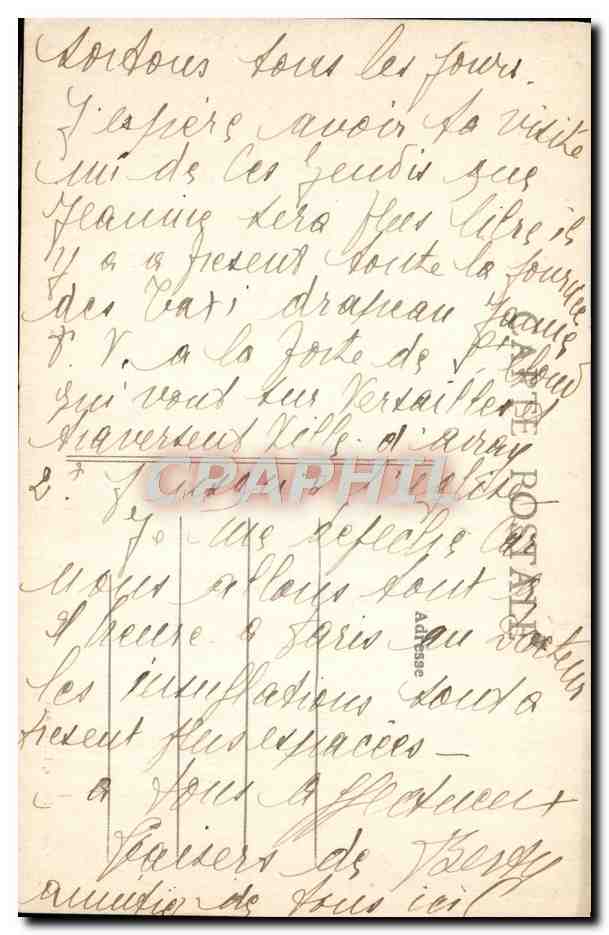 CPA Courances Chalets du Chef Jardinier du chateau  — Rückseite