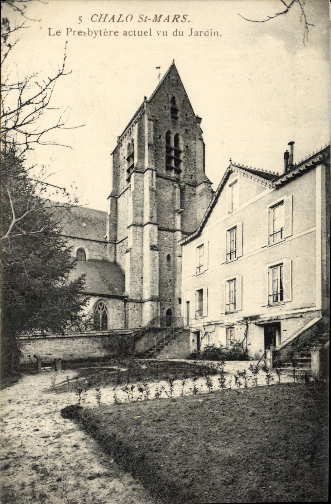 Chalo-St-Mars — Le Presbytère actuel vu du Jardin — Phototypie de Paris